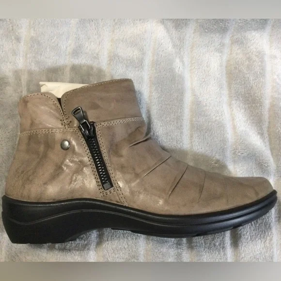 Romika Ibiza 106 Graphite Leather Ankle Boots EU 37 US 6 to 6.5 - Picture 9 of 10